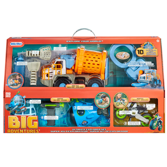 Big Adventures™ Ultimate Explorer Set - Mining Truck-Motorcycle