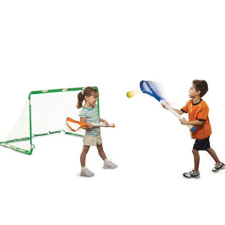 Easy Score™ Hockey, Soccer & Lacrosse Set - 
Switch the stick heads to play lacrosse