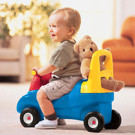 Push & Ride Racer – 2-in-1 Toddler Ride-On & Walker - 
Seat on the back is the perfect place to bring along a favorite pal.