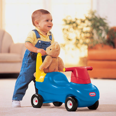 Push & Ride Racer – 2-in-1 Toddler Ride-On & Walker - 
A riding toy and walker in one.