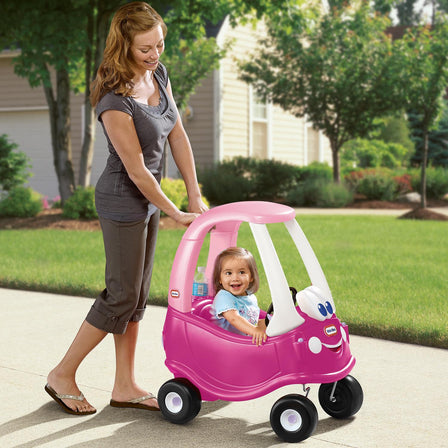 Princess Cozy Coupe® - Magenta - 
Handle on back for parent-controlled push rides.