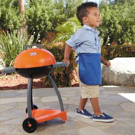 Sizzle 'n Serve Grill™ - 
Kids can move the grill easy with the wheels on the base.