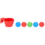 Six accessories - a cup and five balls