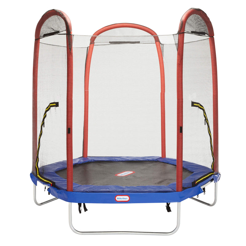 Trampoline without slide and climbing steps