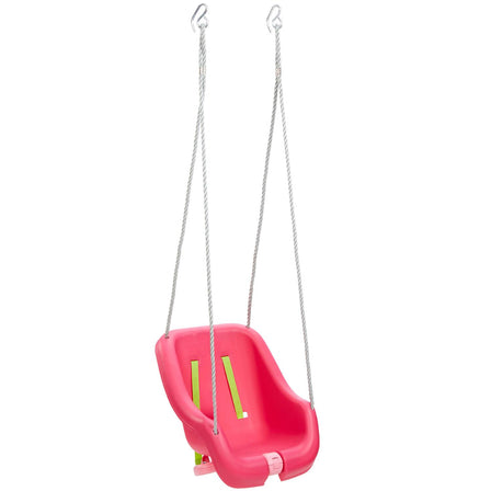 2-in-1 Snug 'n Secure™ Swing - Magenta - 
T-bar moves to the bottom of the swing.