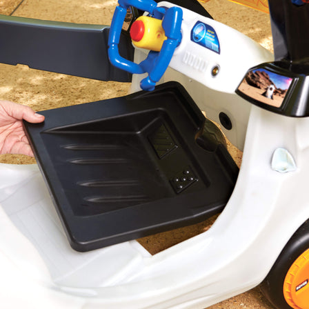 Adventure Rover Space-Themed Ride-On Toy - 
Parents push or remove the floorboard for kid-powered fun.