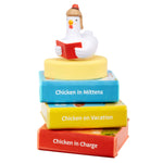 Chicken on stack of cartridges for Story Dream Machine