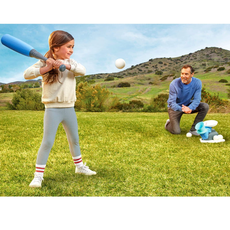 girl using trainer with parent