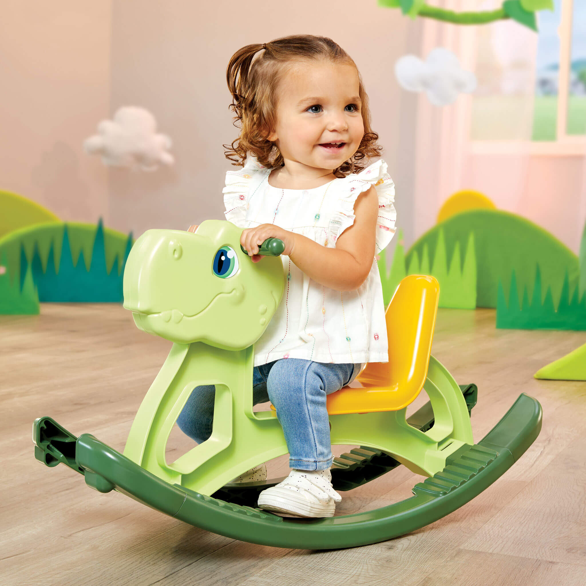 Dinosaur baby rocker on sale