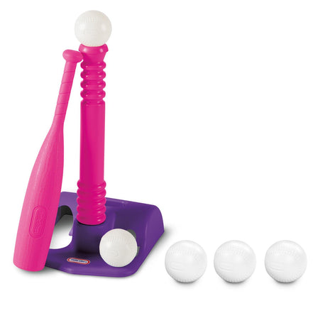 TotSports™ T-Ball Set with 5 Balls-Pink - 
Includes 5 baseballs and 1 bat.