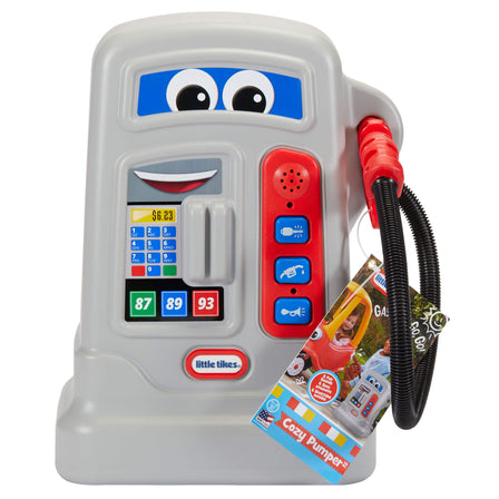 Cozy Pumper Grey – Interactive Gas Pump for Cozy Coupe® Vehicles - 
Designed with weatherproof electronic buttons.