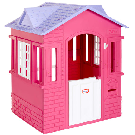 Cape Cottage Playhouse Pink – Indoor & Outdoor Playhouse with Working Door and Shutters - 
Little Tikes Cape Cottage Playhouse has a sleek, modern style that kids will love!