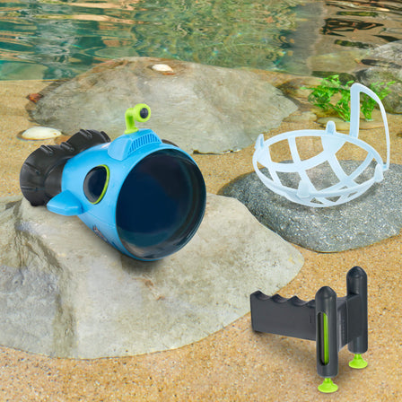 Big Adventures Sea View Submarine with Underwater Viewer, Sprayer & Sifting Net - 
Deconstruct the Sea View Submarine to find three working tools: underwater viewer, water sprayer, and sifting net.