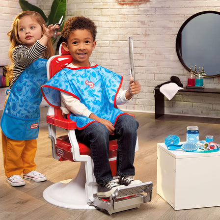 Hair Salon - 
The 2-in-1 hair salon and barber shop gives kids everything they need to pretend to be a stylist and customer.