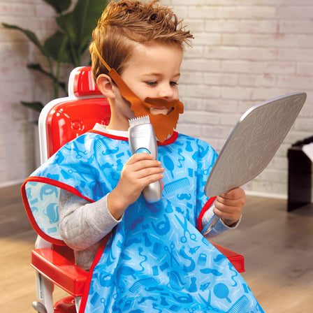 Hair Salon - 
The battery-powered clippers really vibrate, and the hair dryer really blows air.