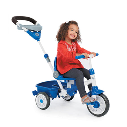 Perfect Fit 4-in-1 Trike - Blue - 
Stage 3- Child can now steer while parent still has control with the push bar.