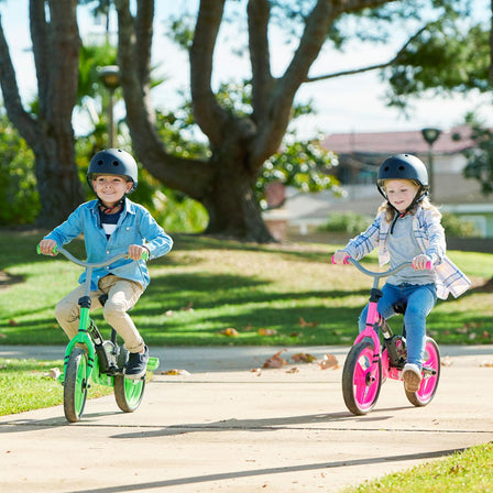 My First Balance-to-Pedal Bike™ - Pink - 
Solid EVA foam tires never go flat so you don’t have to worry about pumping tires anymore.