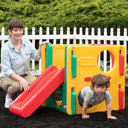 Junior Activity Gym - 
Climber with  portholes to crawl-in and have peek-a-boo fun.