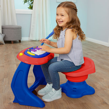 Sing-a-Long Piano - 
This piano introduces kids to music and helps them to develop their rhythm, rhyme, and coordination.