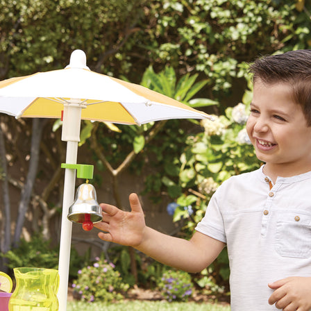 2-in-1 Lemonade and Ice Cream Stand - 
Once the kids are done building their order, they can ring the bell that really works