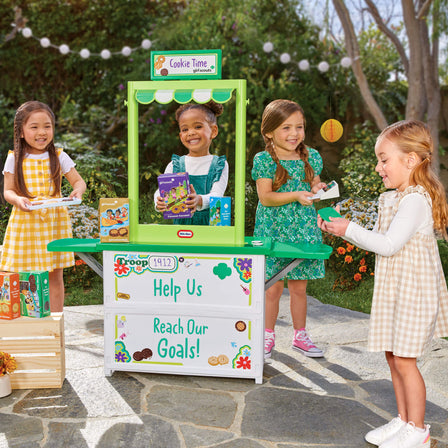 Girl Scout Cookie Booth - 
Kids can pretend to sell Girl Scout cookies and run a business.