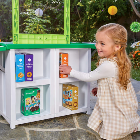 Girl Scout Cookie Booth - 
Includes built-in storage space to store cookie boxes.