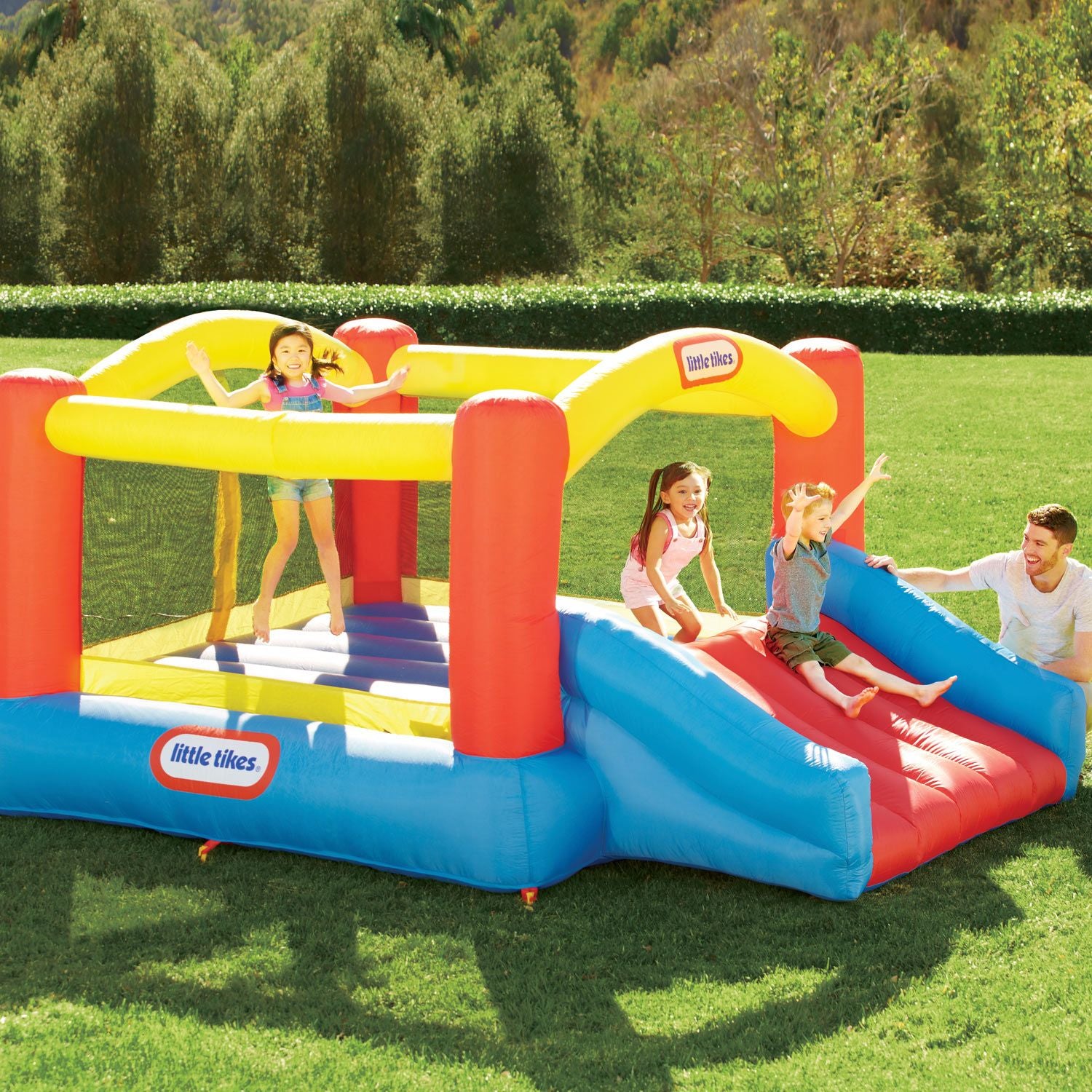 Little tikes double slide bounce house on sale