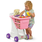 Kids can take their favorite toy along for the ride in the shopping cart seat