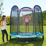 A perfect starter trampoline for toddlers and older kids.