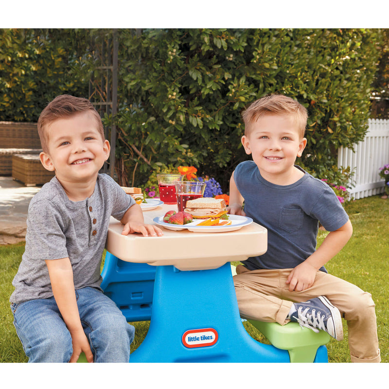 Easy Store™ Jr. Play Table with Umbrella - Blue\Green - Official Little Tikes Website