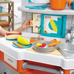 Recipe cards for imaginative and creative play included with kitchen