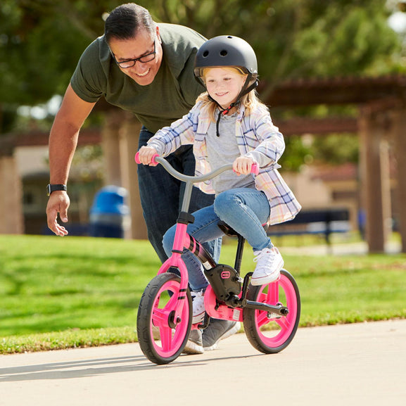 My First Balance to Pedal Bike in Pink Little Tikes