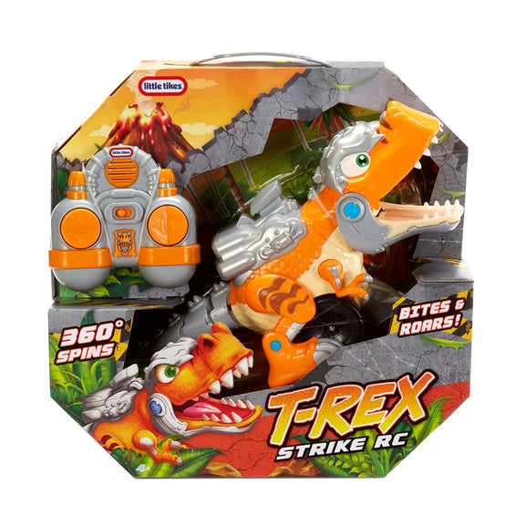 Little Tikes T-Rex Strike rc Controle Remoto Carro do Veículo de Brinquedo  de Dinossauro Chompin com giros completos de 360 graus que ruge, toca  música e sfx- Presentes para crianças, brinquedos para